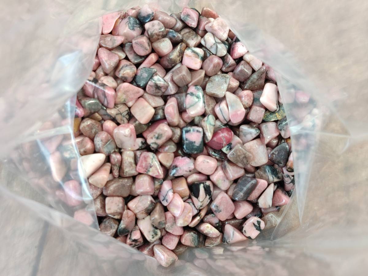 Polished Rhodonite Tumbled Stones x 6 Kg Lot From Madagascar - Toprock Gemstones and Minerals 