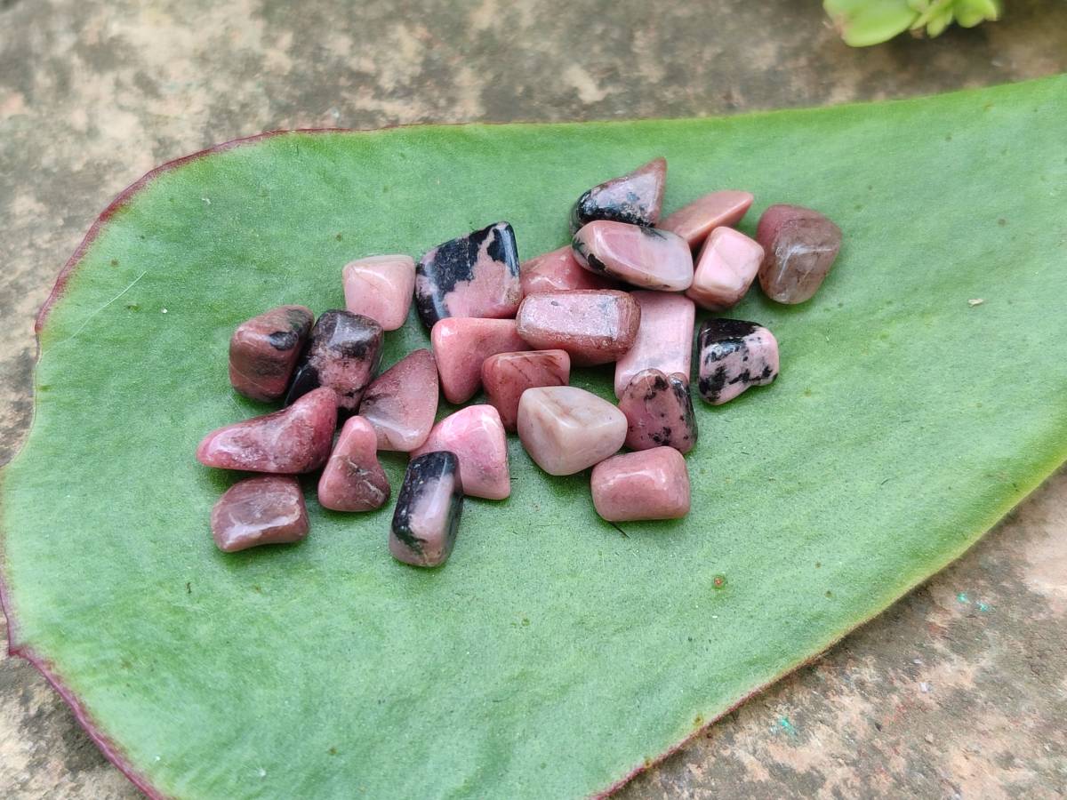Polished Rhodonite Tumbled Stones x 6 Kg Lot From Madagascar - Toprock Gemstones and Minerals 