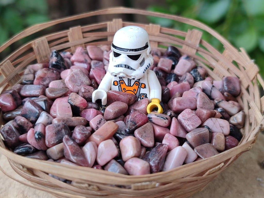 Polished Rhodonite Tumbled Stones x 6 Kg Lot From Madagascar - Toprock Gemstones and Minerals 