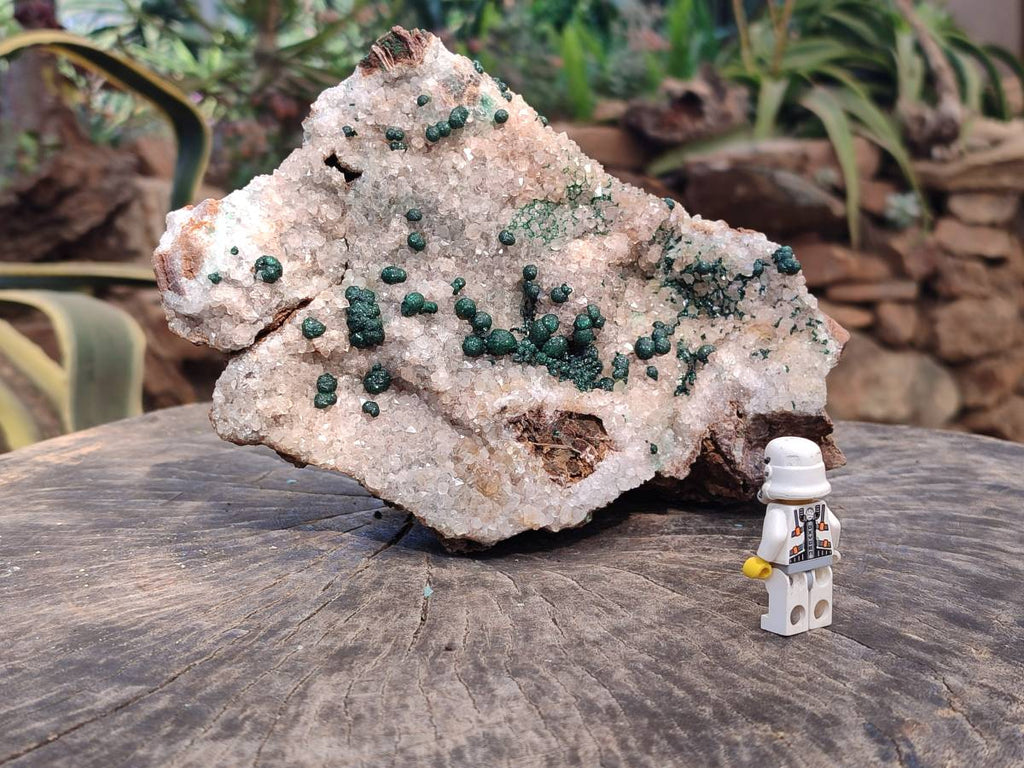 Natural Ball Malachite and Drusy Quartz On Dolomite Matrix Specimens x 1 From Kambove, Congo - Toprock Gemstones and Minerals 