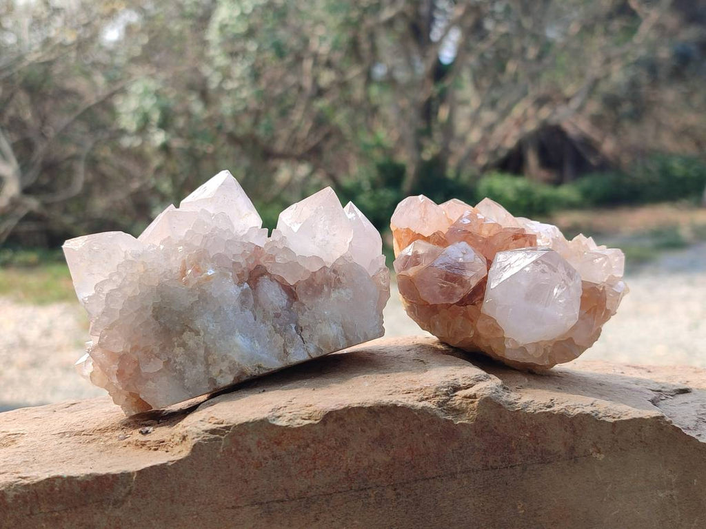 Natural Spirit Quartz Clusters x 4 From Boekenhouthoek, South Africa - Toprock Gemstones and Minerals 
