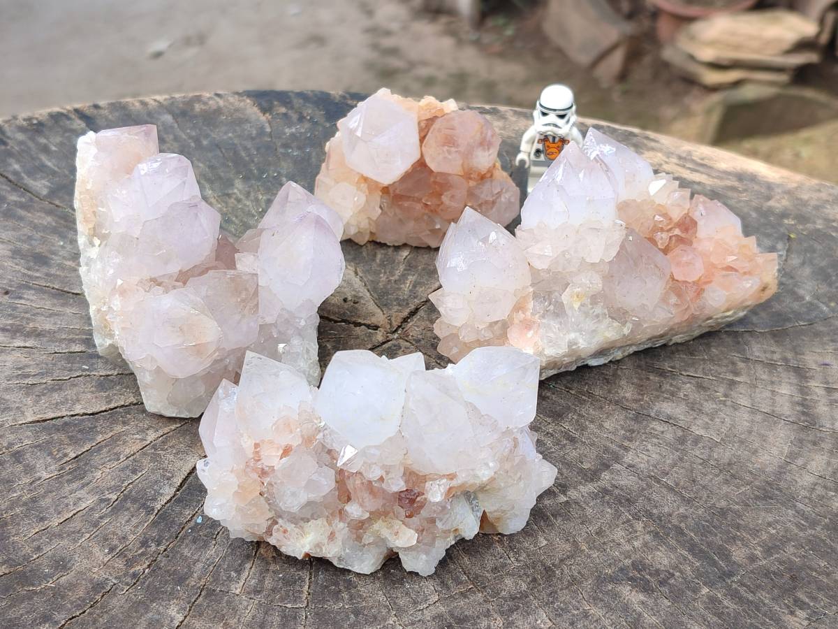 Natural Spirit Quartz Clusters x 4 From Boekenhouthoek, South Africa - Toprock Gemstones and Minerals 