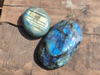 Polished Labradorite Palm Stones x 12 From Tulear, Madagascar - Toprock Gemstones and Minerals 