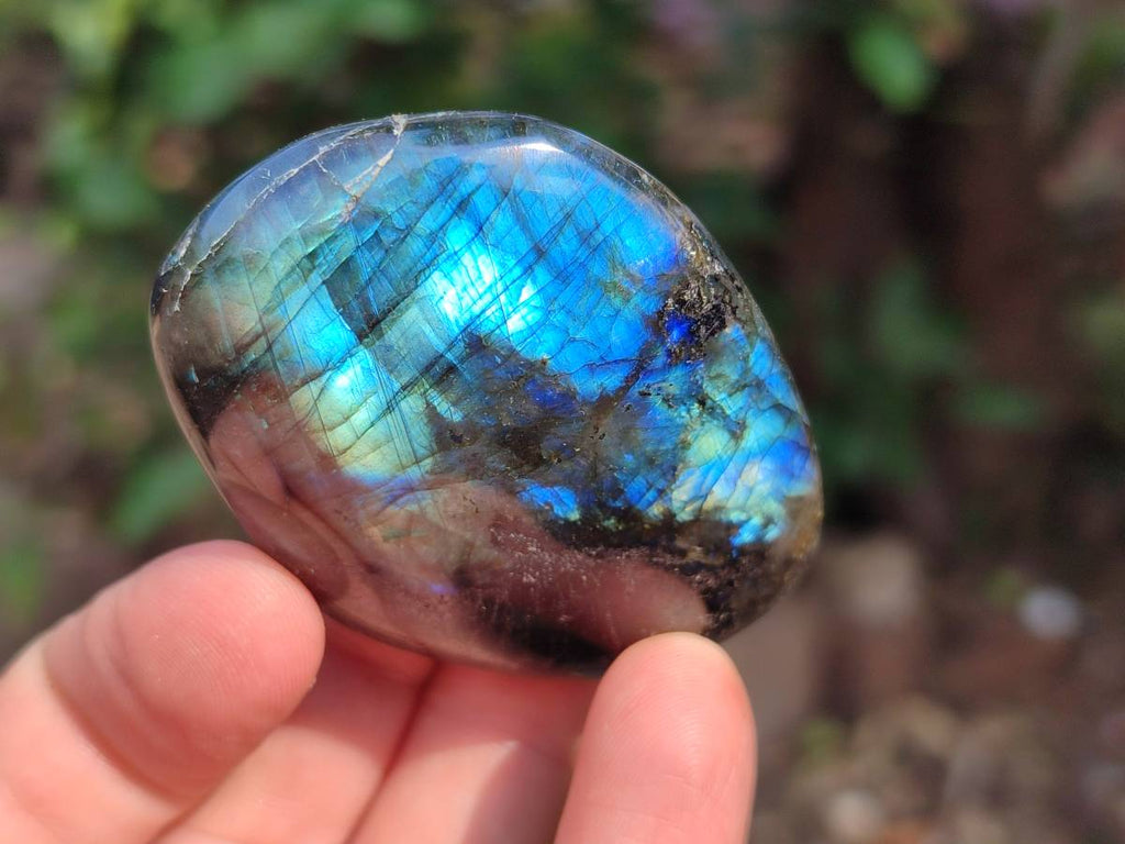 Polished Labradorite Palm Stones x 12 From Tulear, Madagascar - Toprock Gemstones and Minerals 