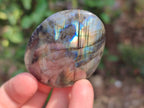 Polished Labradorite Palm Stones x 12 From Tulear, Madagascar - Toprock Gemstones and Minerals 