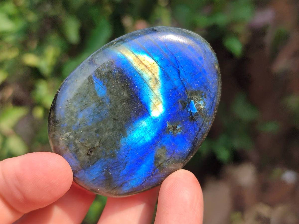 Polished Labradorite Palm Stones x 12 From Tulear, Madagascar - Toprock Gemstones and Minerals 