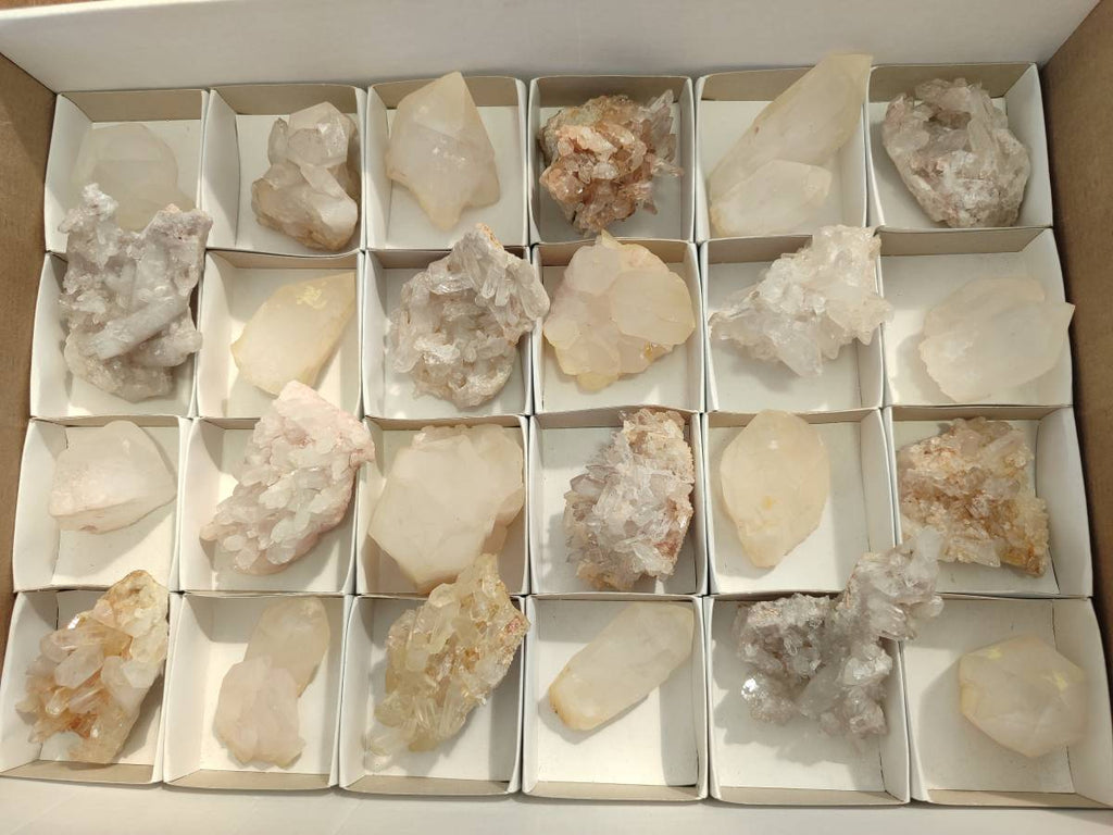 Natural Quartz Clusters x 24 From Madagascar - Toprock Gemstones and Minerals 