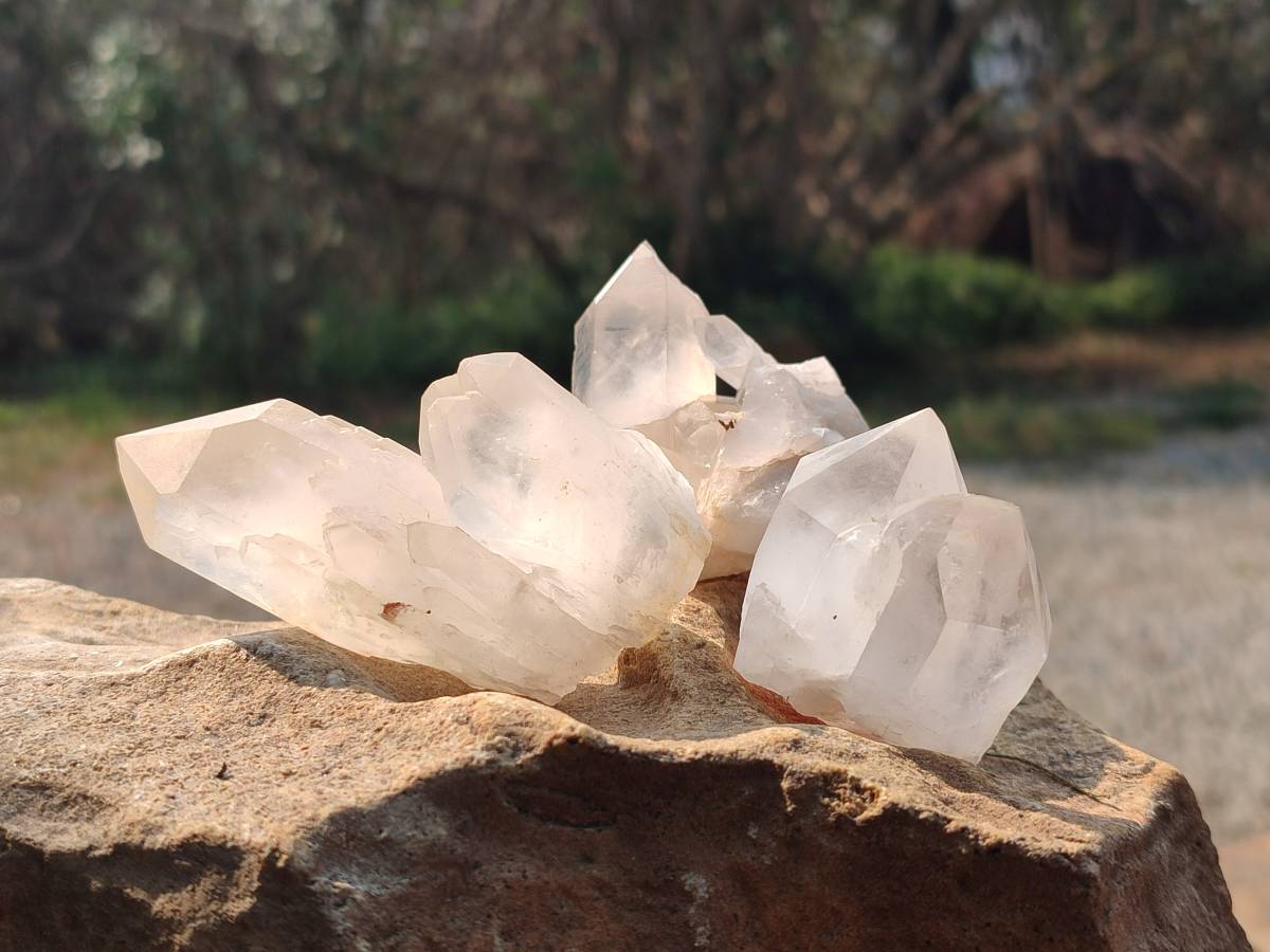 Natural Quartz Clusters x 24 From Madagascar - Toprock Gemstones and Minerals 