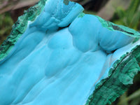 Natural Malachite Malacolla Botryoidal Chrysocolla Specimens x 2 From Kulukuluku, Congo