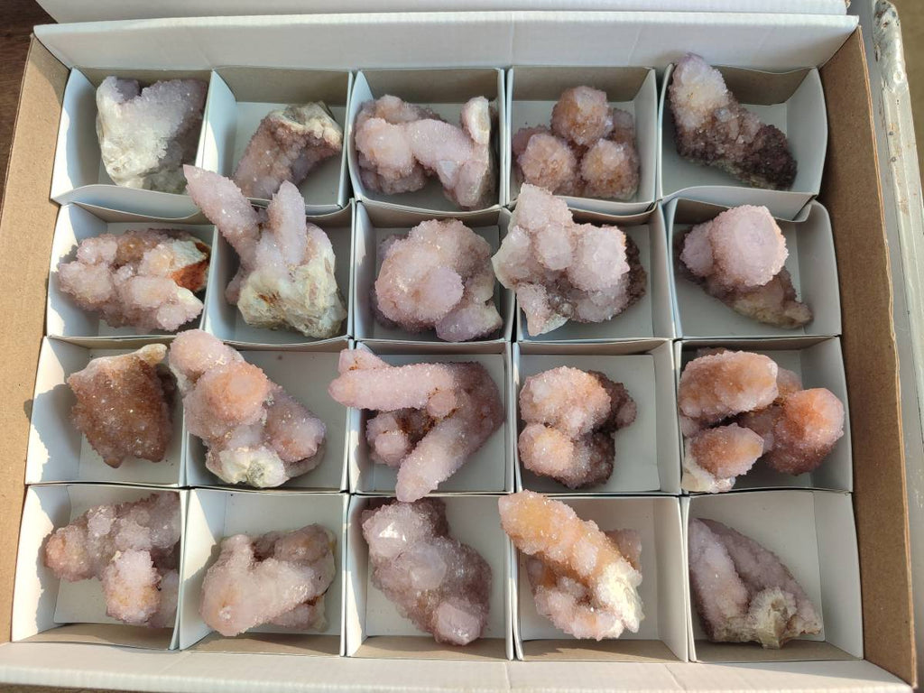 Natural Amethyst Spirit Quartz Clusters x 20 From Boekenhouthoek, South Africa - Toprock Gemstones and Minerals 