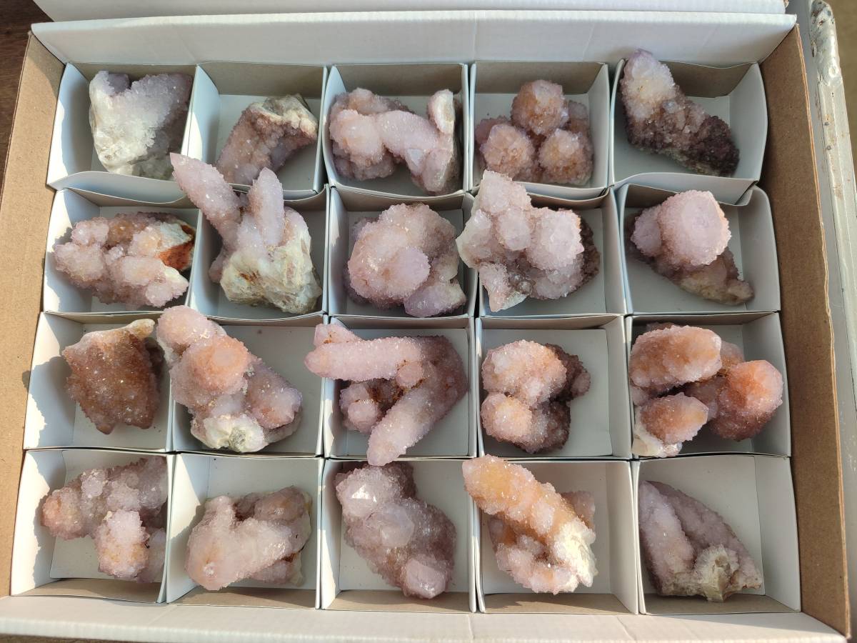 Natural Amethyst Spirit Quartz Clusters x 20 From Boekenhouthoek, South Africa - Toprock Gemstones and Minerals 