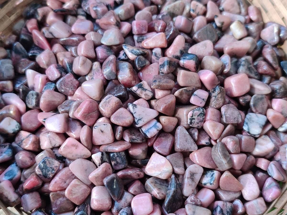 Polished Rhodonite Tumbled Stones x 6 Kg From Ambindavato, Madagascar - Toprock Gemstones and Minerals 