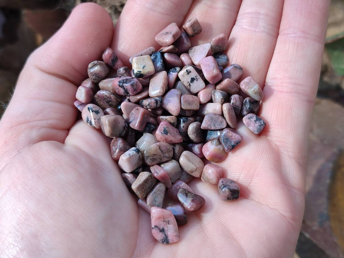 Polished Rhodonite Tumbled Stones x 6 Kg From Ambindavato, Madagascar - Toprock Gemstones and Minerals 