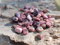 Polished Rhodonite Tumbled Stones x 6 Kg From Ambindavato, Madagascar