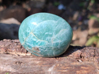 Polished Blue Amazonite Palm Stones x 12 From Madagascar