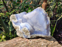 Natural Blue Lace Agate Geode Specimens x 2 From Nsanje, Malawi