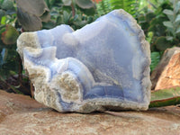 Natural Blue Lace Agate Geode Specimens x 2 From Nsanje, Malawi