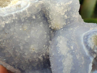 Natural Blue Lace Agate Geode Specimens x 2 From Nsanje, Malawi