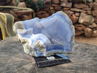 Natural Blue Lace Agate Geode Specimens x 2 From Nsanje, Malawi