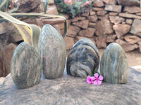 Polished Fuchsite Standing Free Forms x 4 From Madagascar