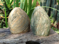 Polished Fuchsite Standing Free Forms x 4 From Madagascar