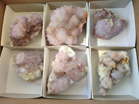 Natural Amethyst Spirit Quartz Clusters x 6 From Boekenhouthoek, South Africa