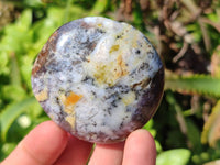 Polished Dendritic White Opal Palm Stones x 12 From Madagascar