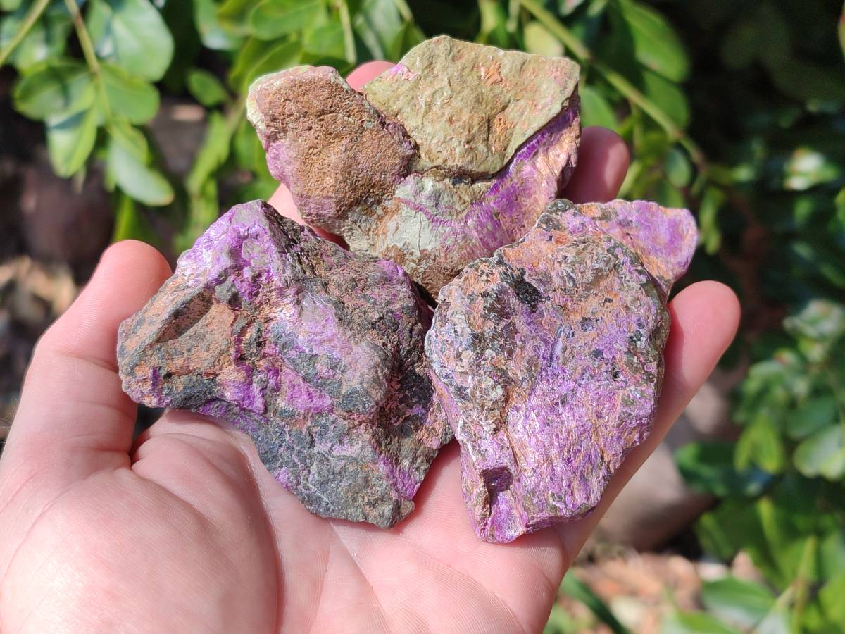 Natural Stichtite Cobbed Specimens x 24 From Barberton, South Africa - Toprock Gemstones and Minerals 