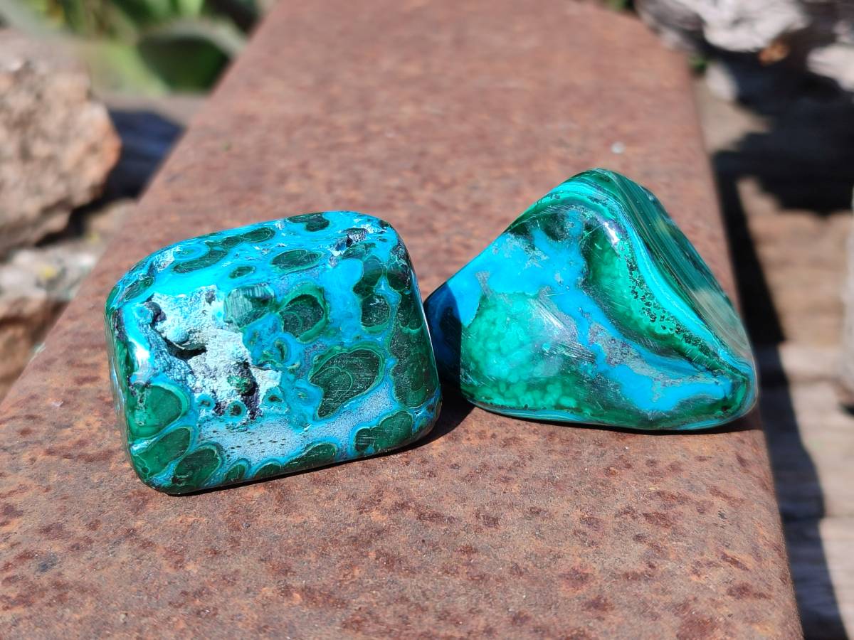 Polished Malacolla Free Forms x 20 From Kalukundi Mine, Congo - Toprock Gemstones and Minerals 