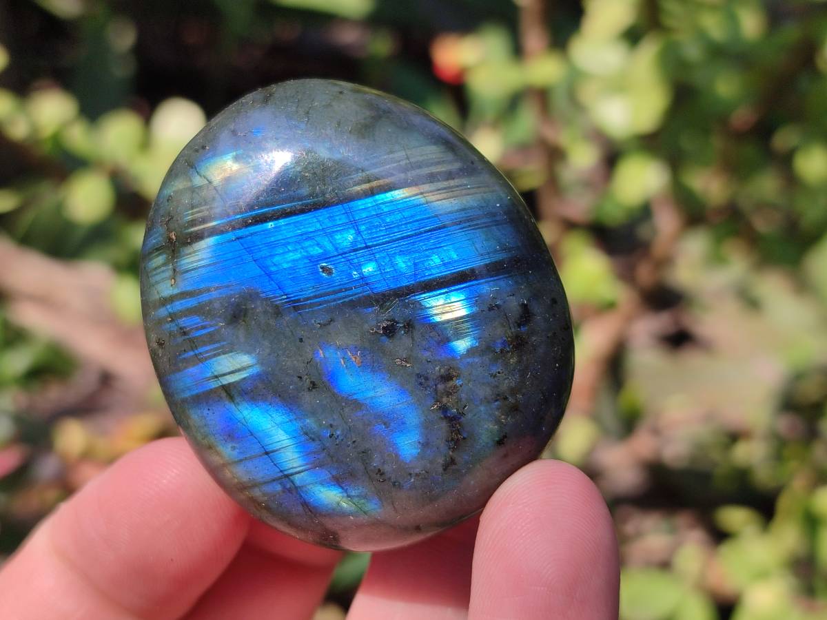 Polished Labradorite Palm Stones x 20 From Tulear, Madagascar - Toprock Gemstones and Minerals 