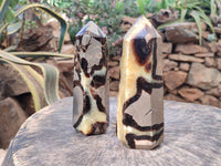 Polished Septerye Towers x 2 From Mahajanga, Madagascar