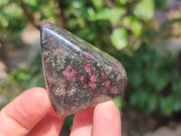 Polished Ruby Corundum In Chrome Verdite Standing Free Forms x 4 From Zimbabwe