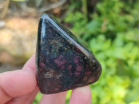 Polished Ruby Corundum In Chrome Verdite Standing Free Forms x 4 From Zimbabwe