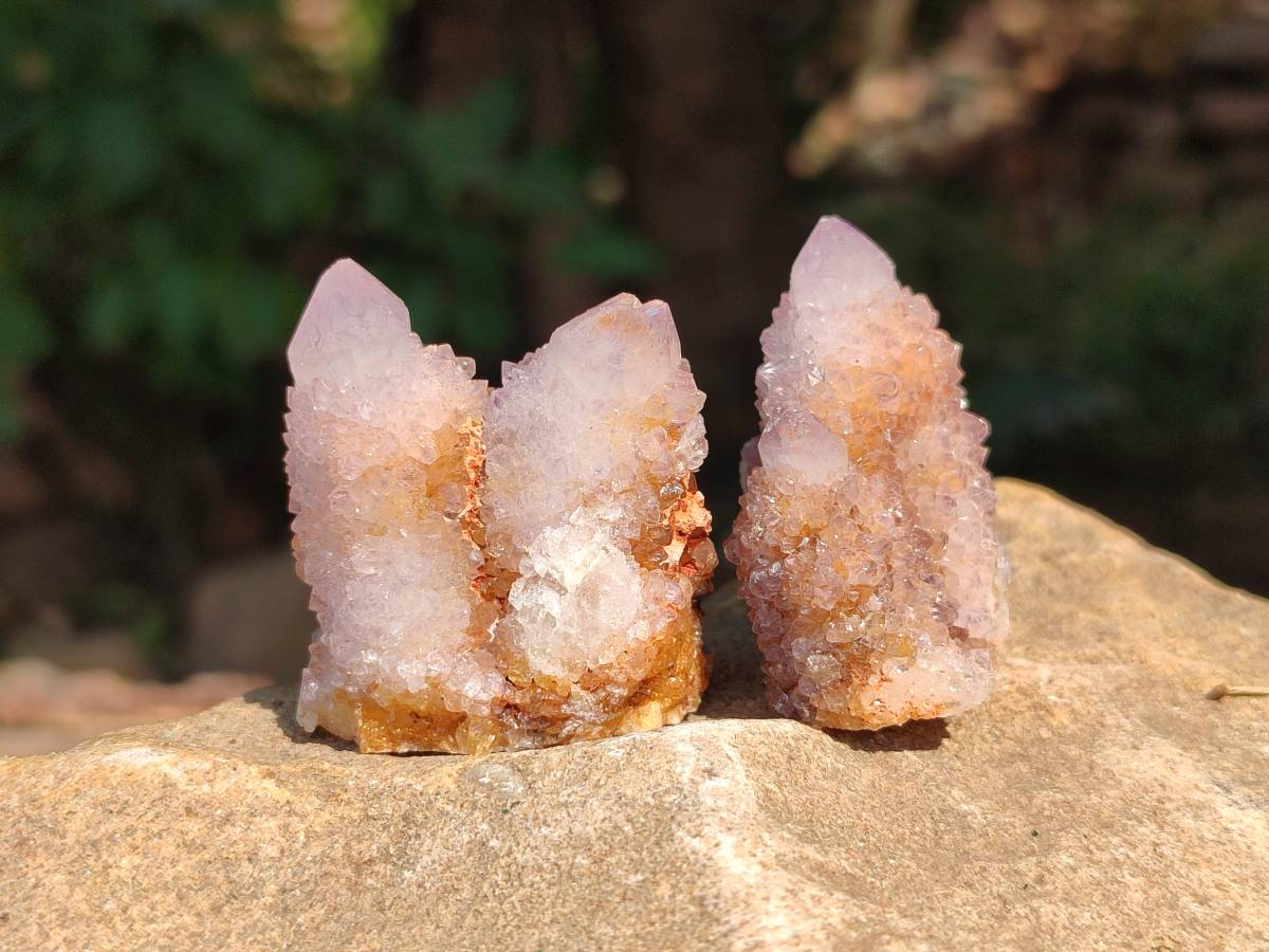 Natural Amethyst Spirit Quartz Clusters x 20 From Boekenhouthoek, South Africa - Toprock Gemstones and Minerals 