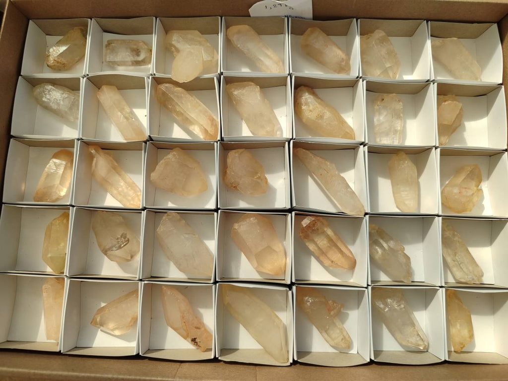 Natural Quartz Crystals x 35 From Madagascar - Toprock Gemstones and Minerals 
