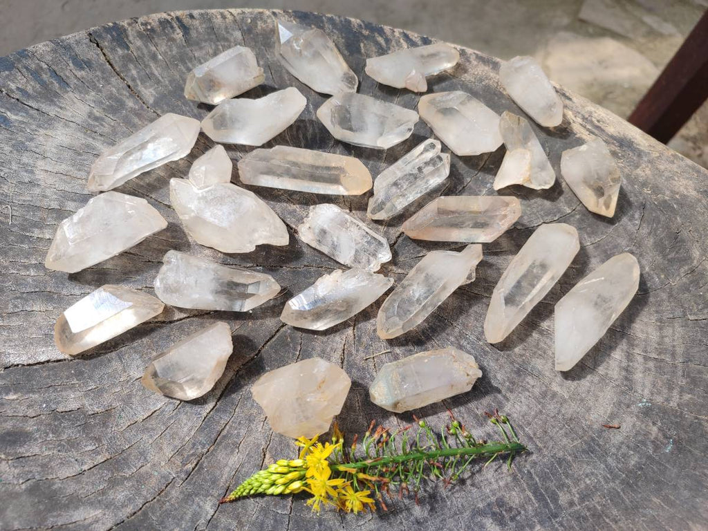 Natural Quartz Crystals x 35 From Madagascar - Toprock Gemstones and Minerals 