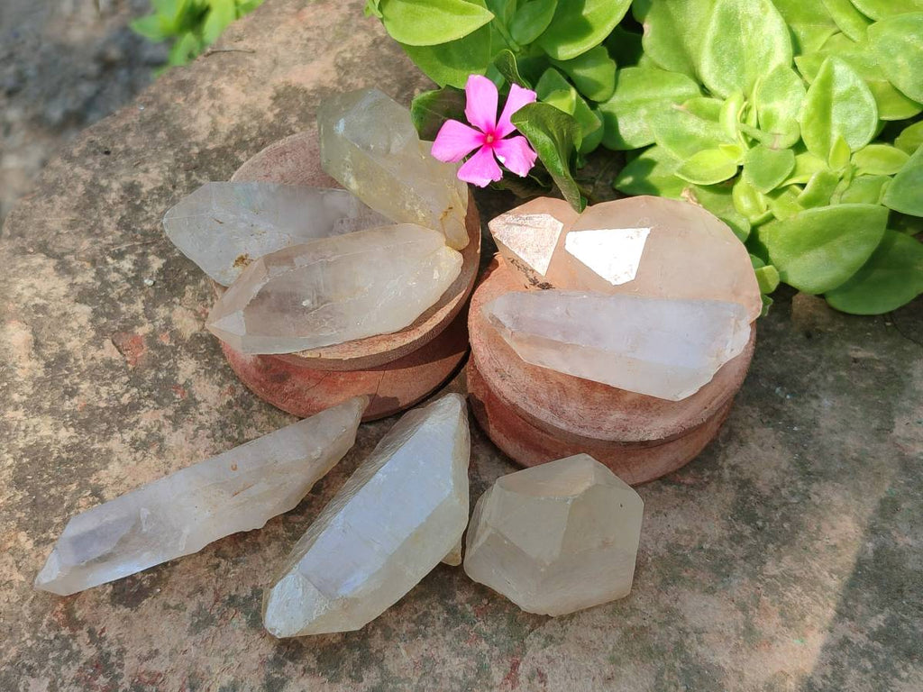 Natural Quartz Crystals x 35 From Madagascar - Toprock Gemstones and Minerals 
