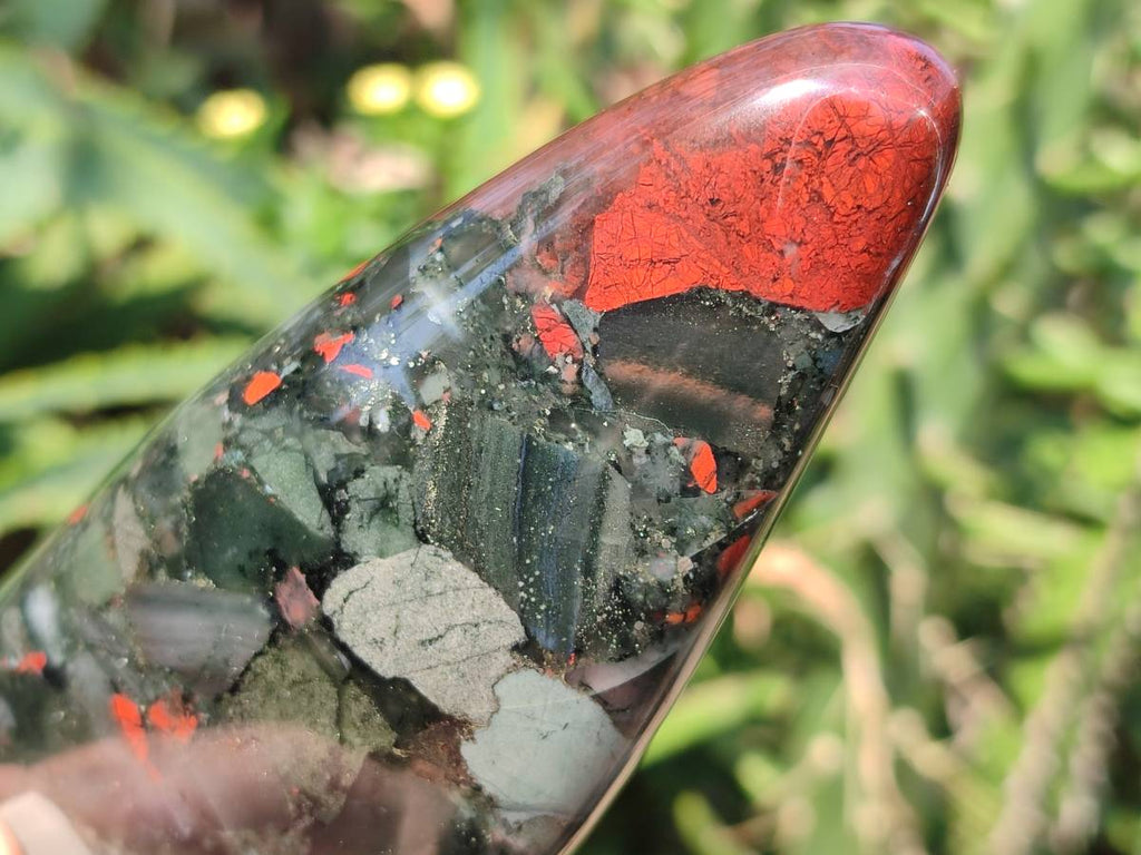 Polished Bloodstone Standing Free Forms x 2 From Swaziland - Toprock Gemstones and Minerals 