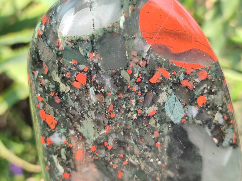 Polished Bloodstone Standing Free Forms x 2 From Swaziland - Toprock Gemstones and Minerals 