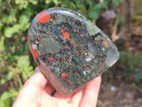 Polished Bloodstone Standing Free Forms x 2 From Swaziland