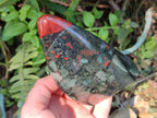 Polished Bloodstone Standing Free Forms x 2 From Swaziland - Toprock Gemstones and Minerals 