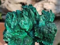 Natural Silky Malachite Specimens x 4 From Kasompe, Congo