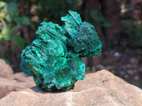 Natural Silky Malachite Specimens x 4 From Kasompe, Congo