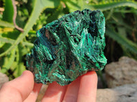 Natural Silky Malachite Specimens x 4 From Kasompe, Congo