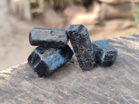 Natural Alluvial Schorl Black Tourmaline Crystals x 2.92 Kg Lot From Zimbabwe