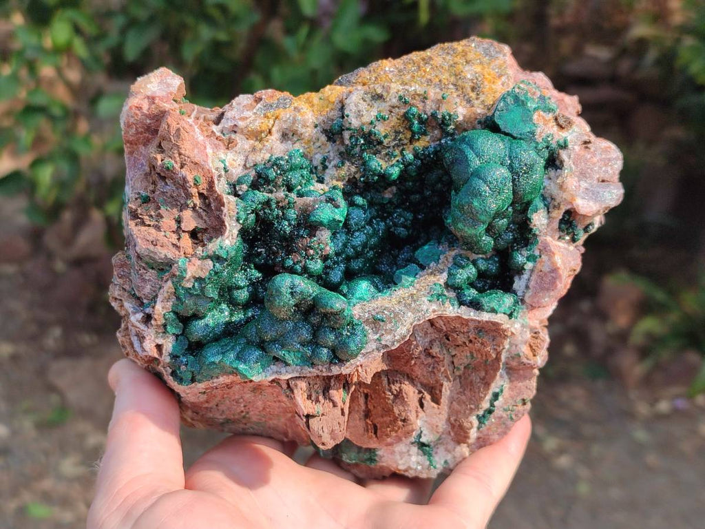 Natural Ball Malachite On Dolomite Matrix Specimen x 1 From Kambove, Congo - Toprock Gemstones and Minerals 