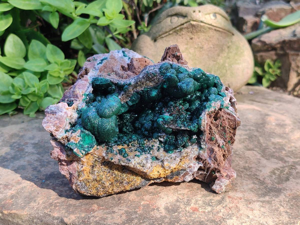 Natural Ball Malachite On Dolomite Matrix Specimen x 1 From Kambove, Congo - Toprock Gemstones and Minerals 