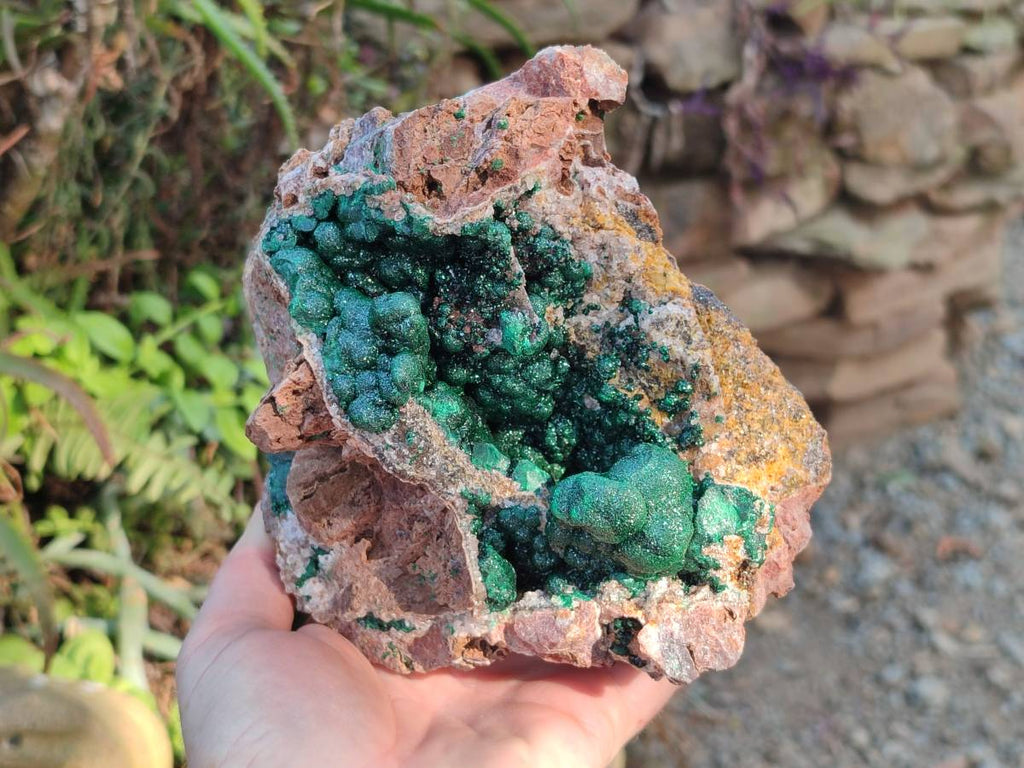 Natural Ball Malachite On Dolomite Matrix Specimen x 1 From Kambove, Congo - Toprock Gemstones and Minerals 