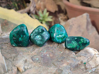 Polished Dioptase Free Forms x 22 From Likasi, Congo