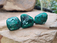 Polished Dioptase Free Forms x 22 From Likasi, Congo
